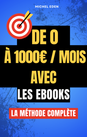 Blue Yellow Simple Modern Marketing Strategy Ebook Cover (1) De 0 à 1000€/mois avec les eBooks – La méthode complète !